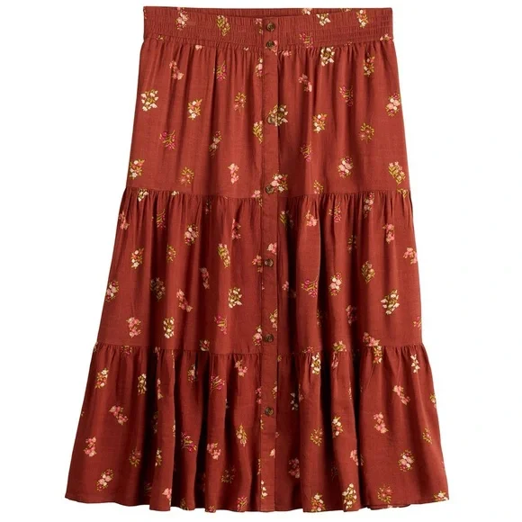 Women's Sonoma Goods For Life Tiered Maxi Skirt Large - Picture 4 of 7